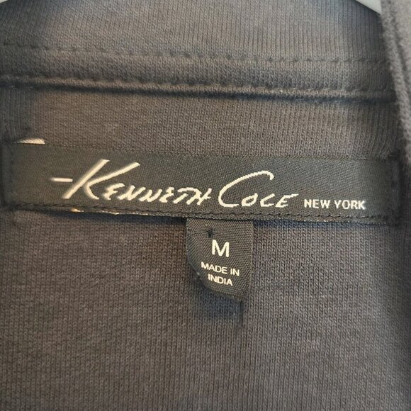 KENNETH COLE NY Gray Colorblock Zip Cotton Jacket Stand Collar Men Medium Sporty - Picture 8 of 14